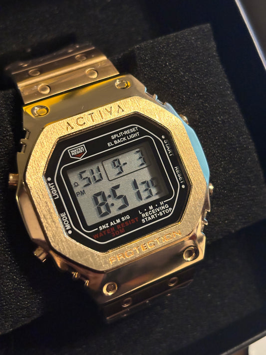 NEW - Activa Invicta Men's Gold Digital Watch