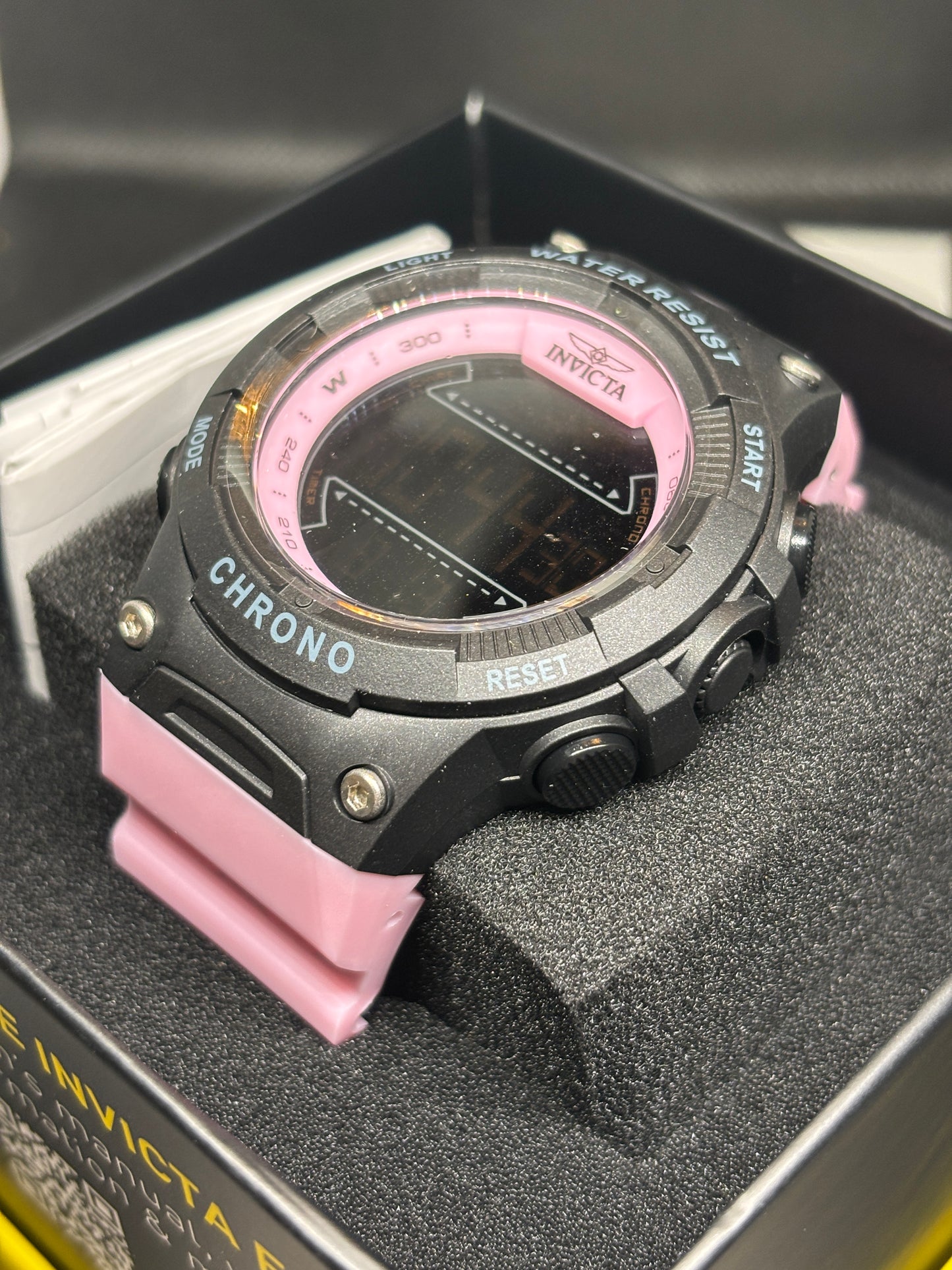 NEW - Invicta Men's Pink Digital Watch