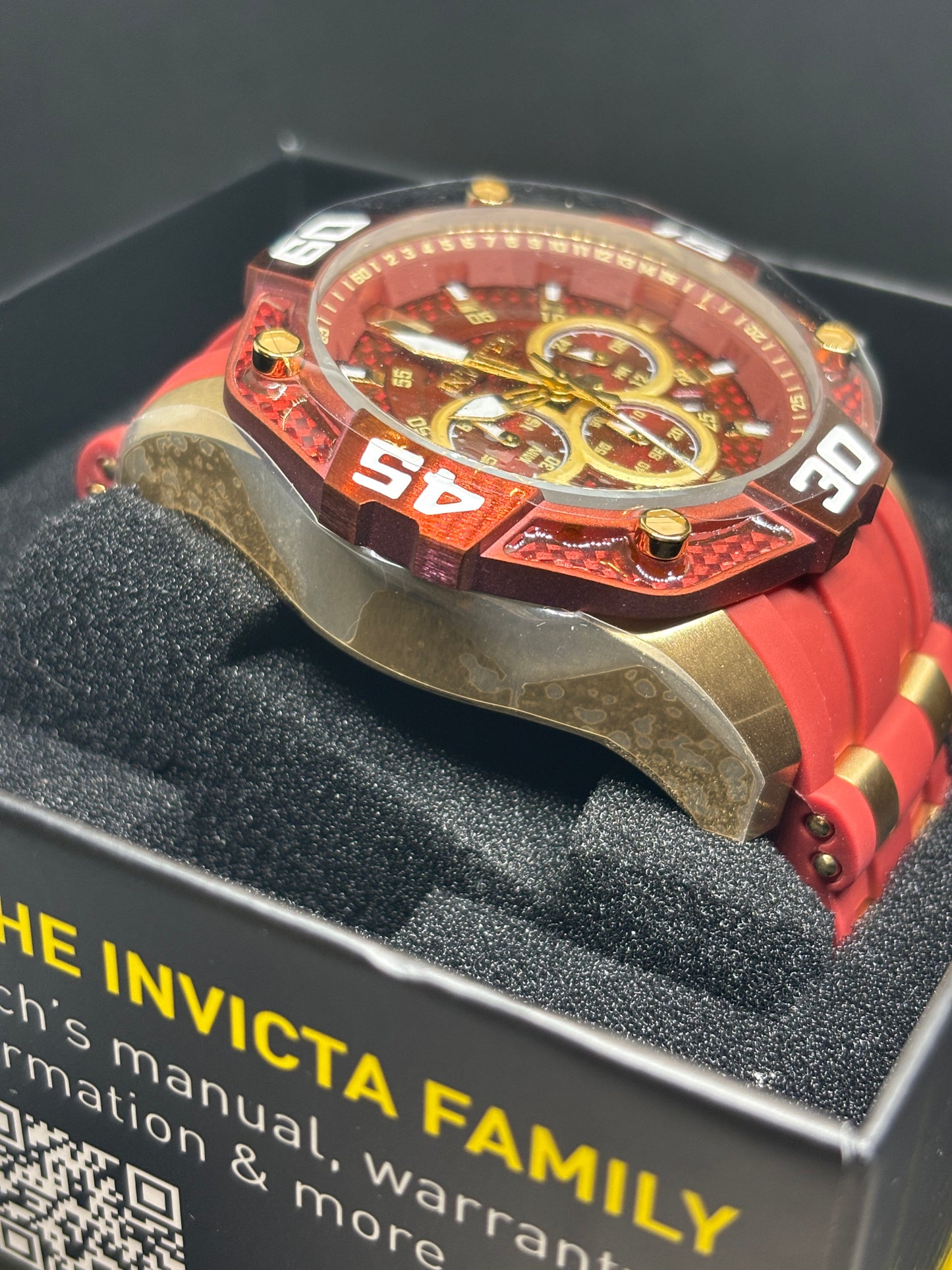 NEW - Invicta Red & Gold Watch