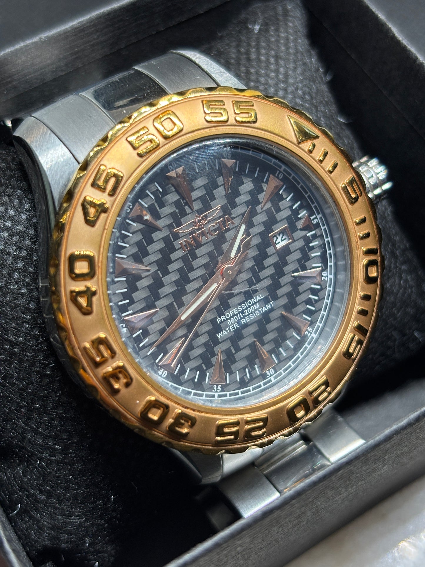 USED - Invicta Gunmetal Rose Watch