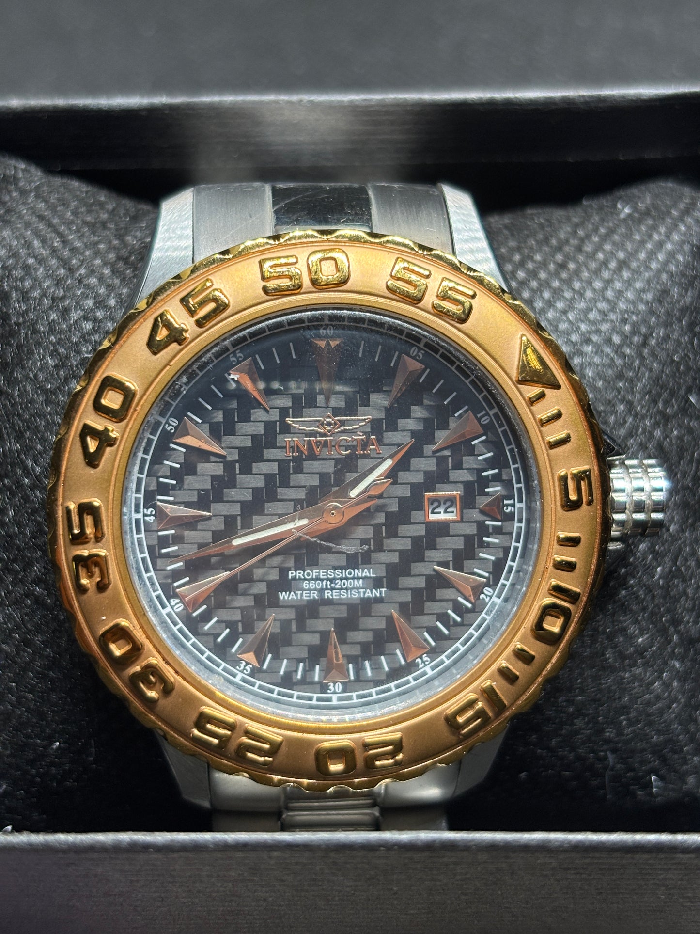 USED - Invicta Gunmetal Rose Watch