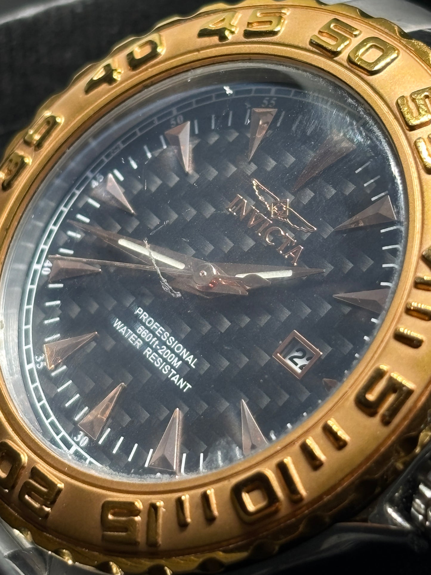 USED - Invicta Gunmetal Rose Watch
