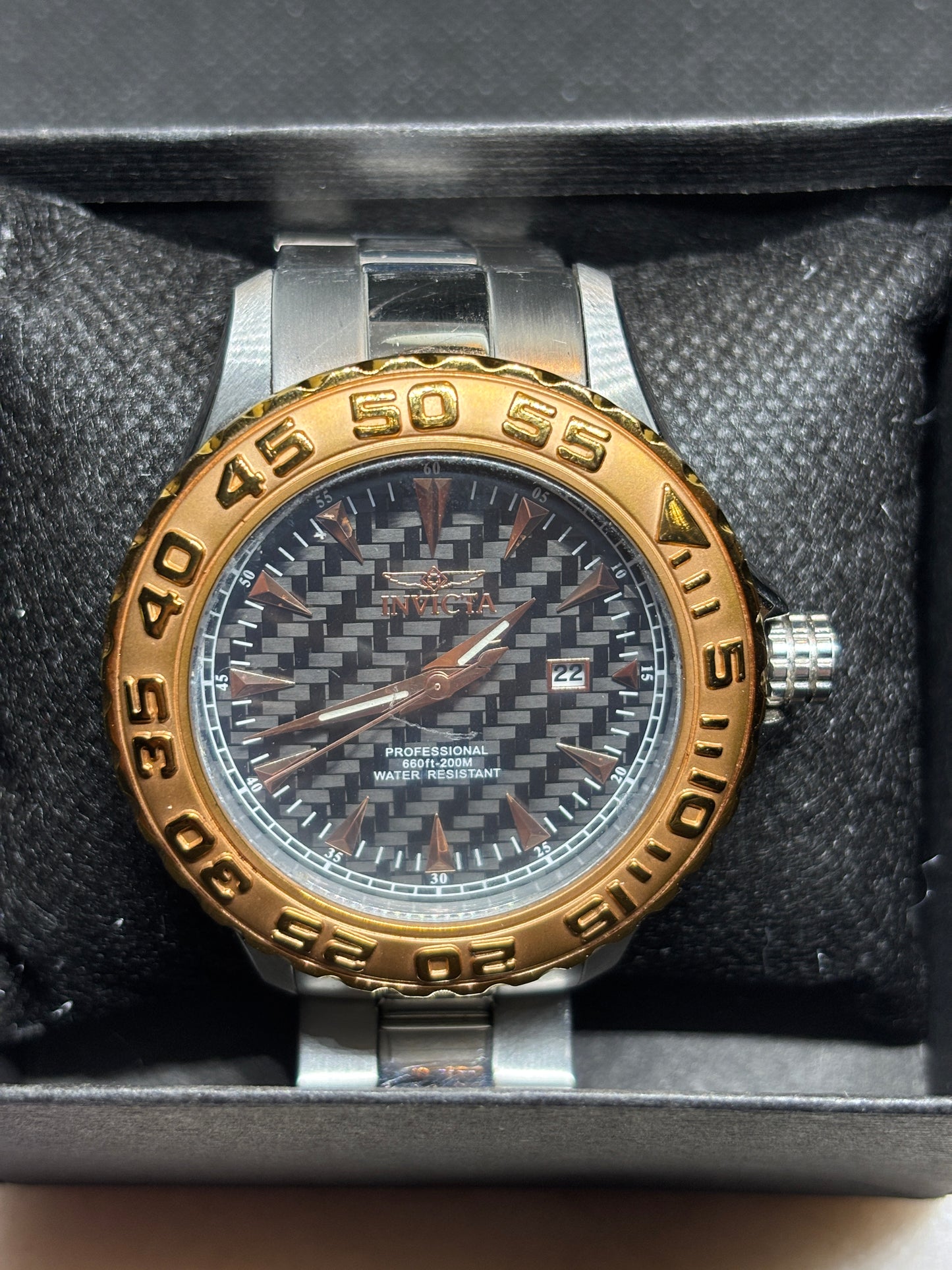 USED - Invicta Gunmetal Rose Watch