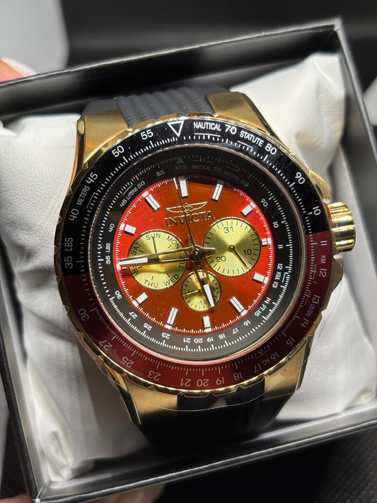 NEW - Invicta Diver Black + Red