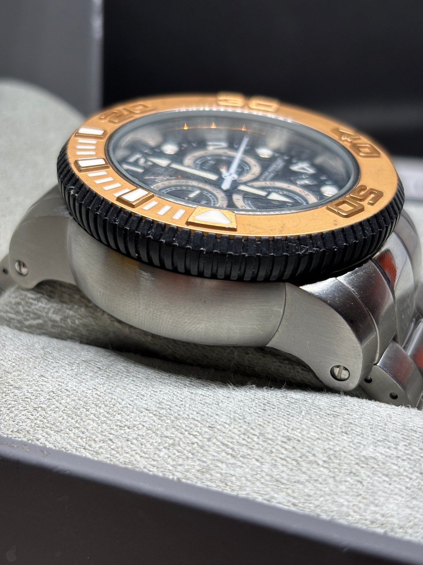 USED - Invicta Grey + Bronze Stainless Steel Watch