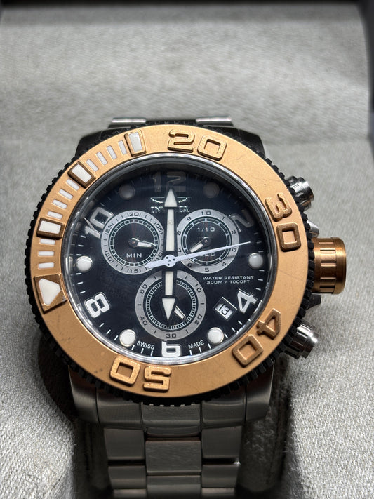 USED - Invicta Grey + Bronze Stainless Steel Watch