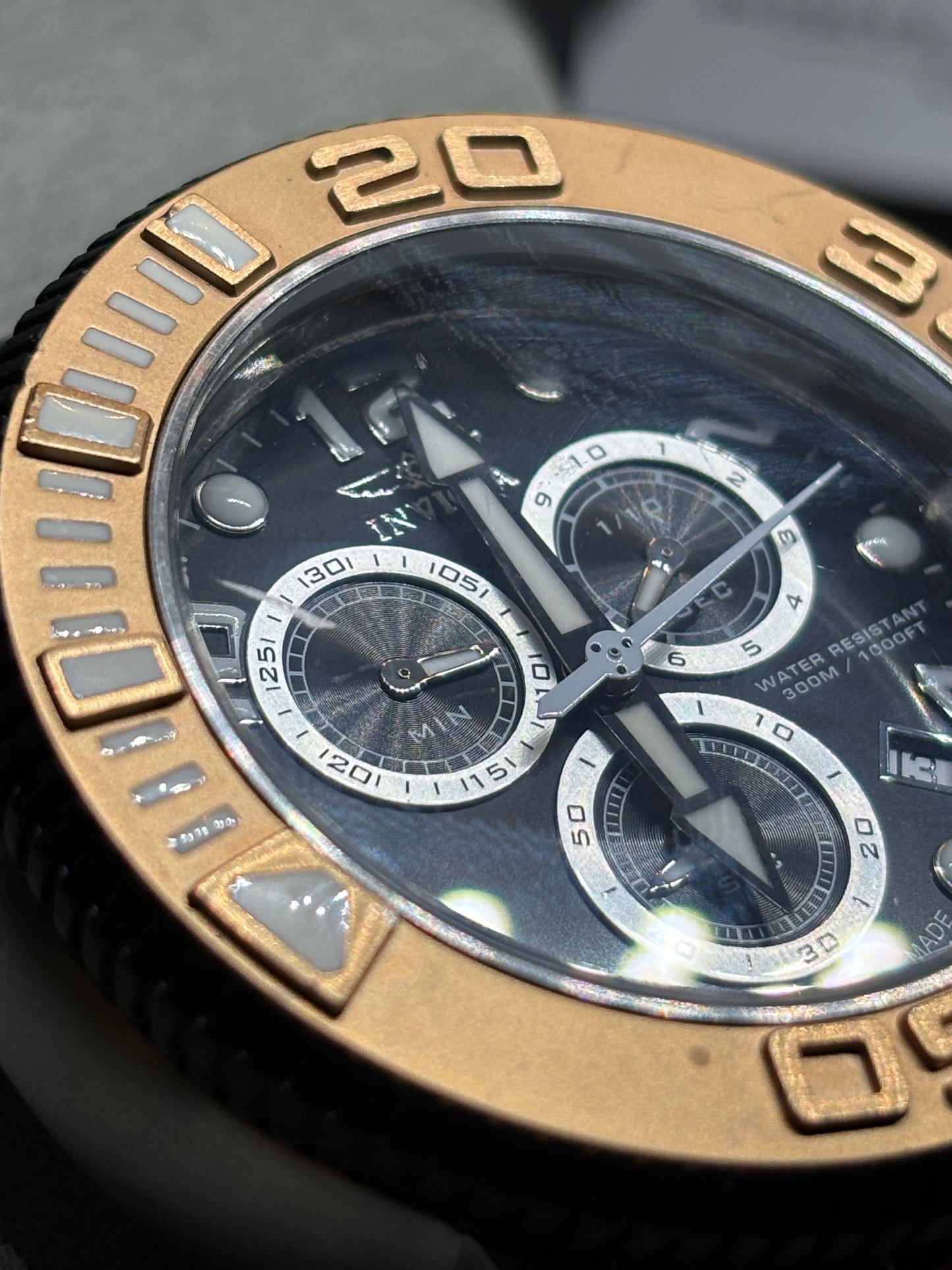 USED - Invicta Grey + Bronze Stainless Steel Watch
