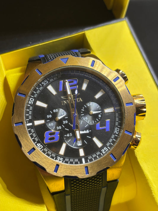 USED - Invicta Purple + Black + Gold Watch