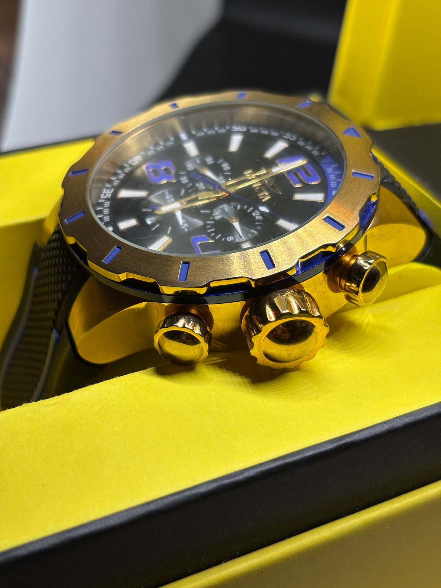 USED - Invicta Purple + Black + Gold Watch