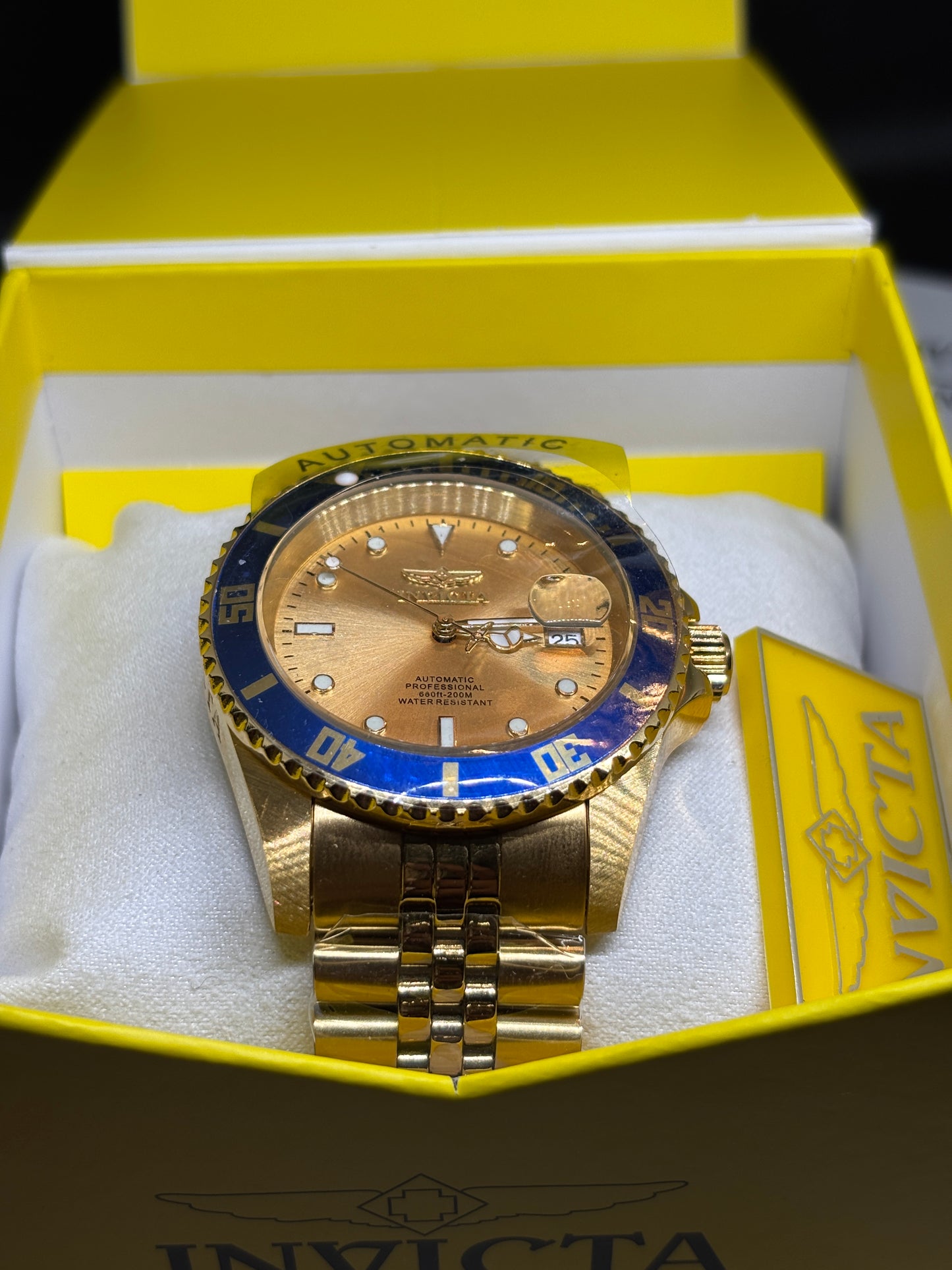 NEW - Invicta Gold + Blue Automatic