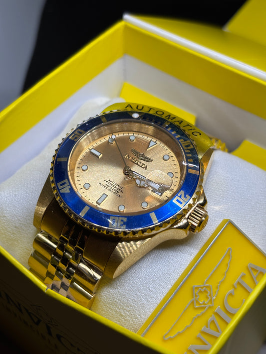 NEW - Invicta Gold + Blue Automatic