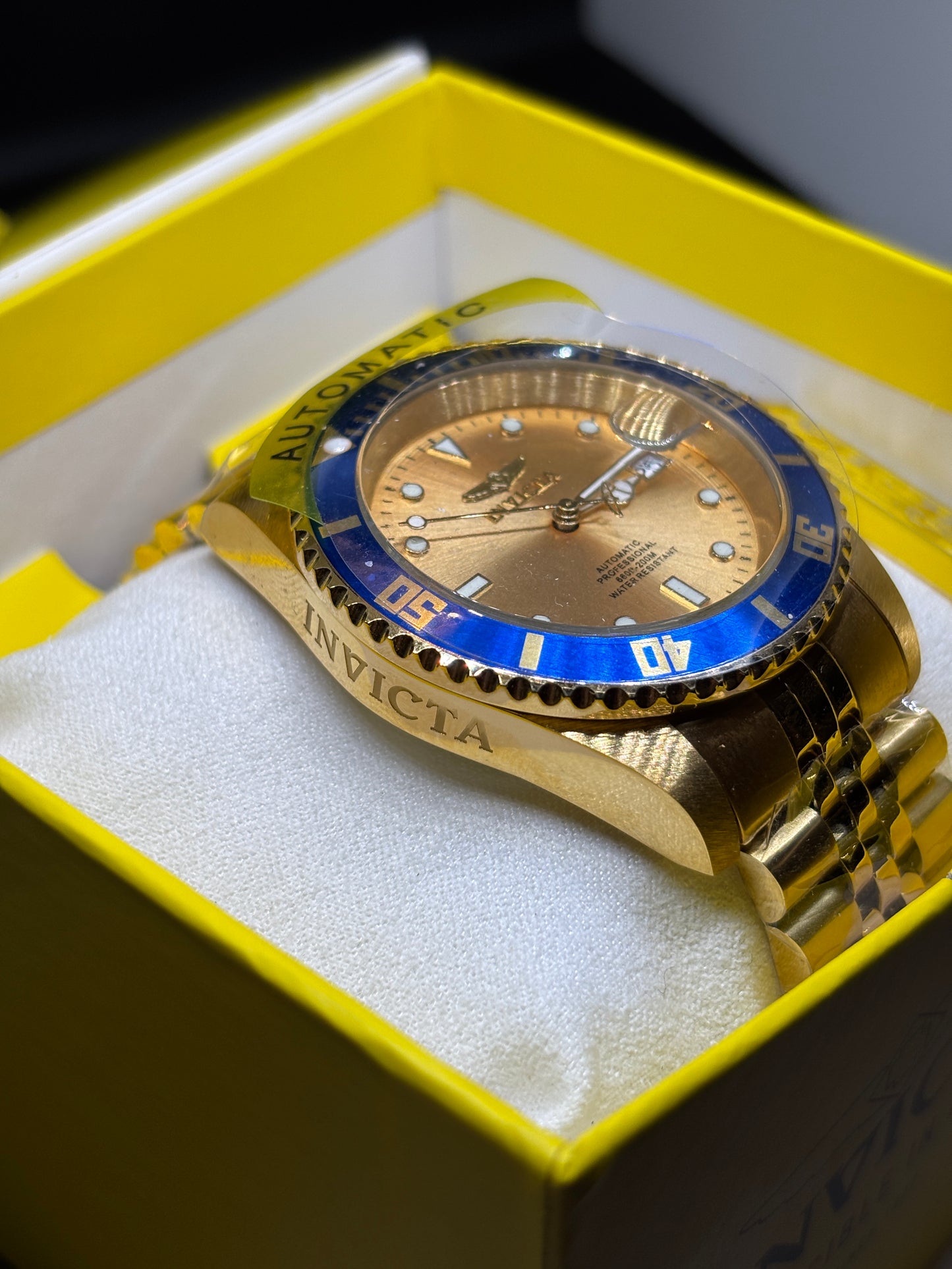 NEW - Invicta Gold + Blue Automatic