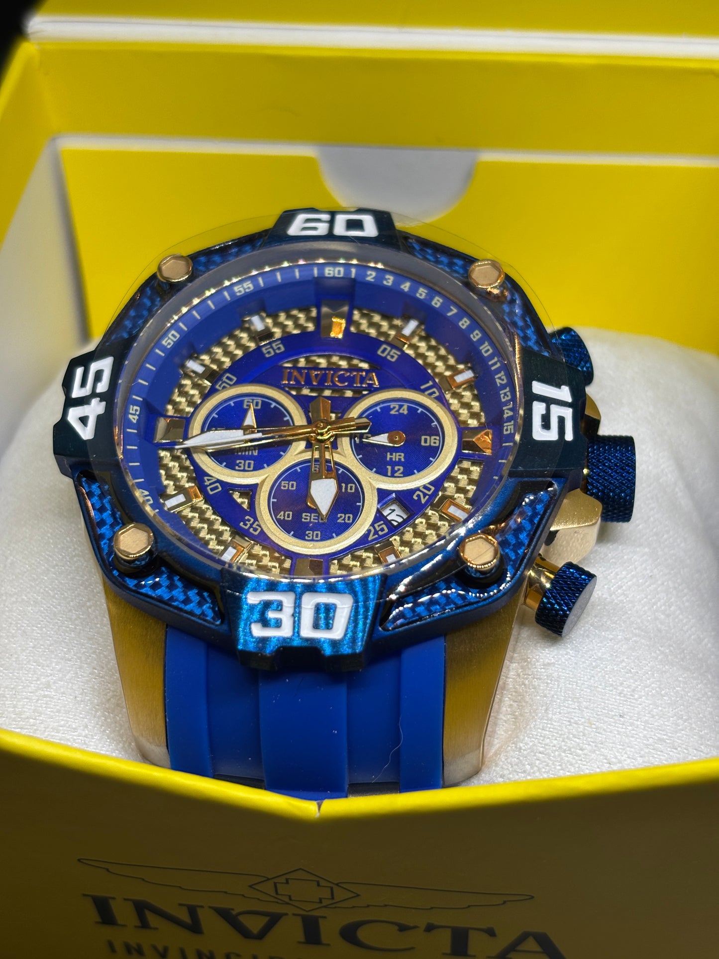 NEW - Invicta Gold + Blue Watch