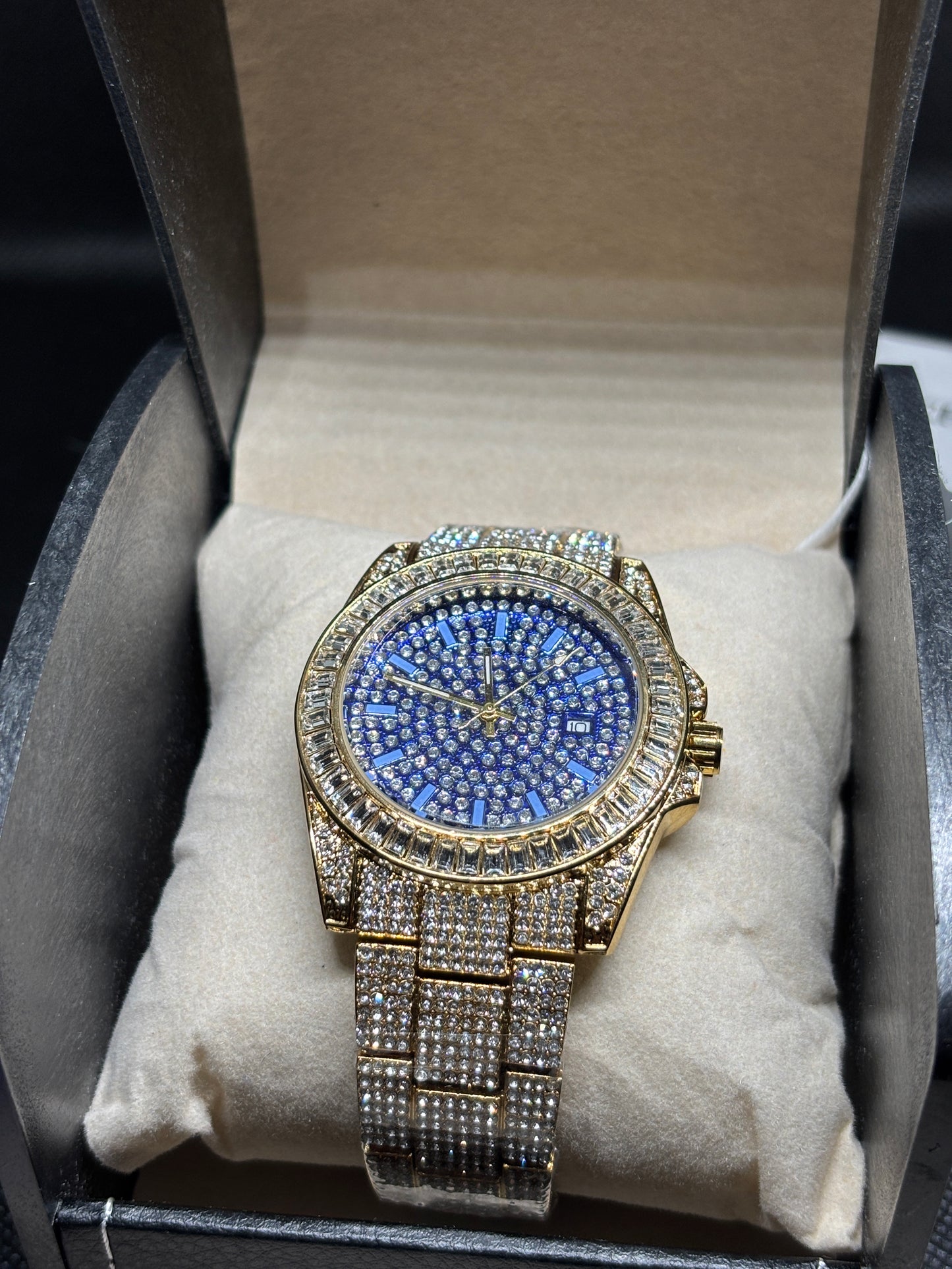 NEW - Unisex Ice + Blue Dial Watch