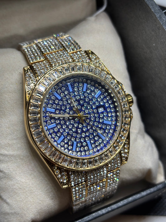 NEW - Unisex Ice + Blue Dial Watch