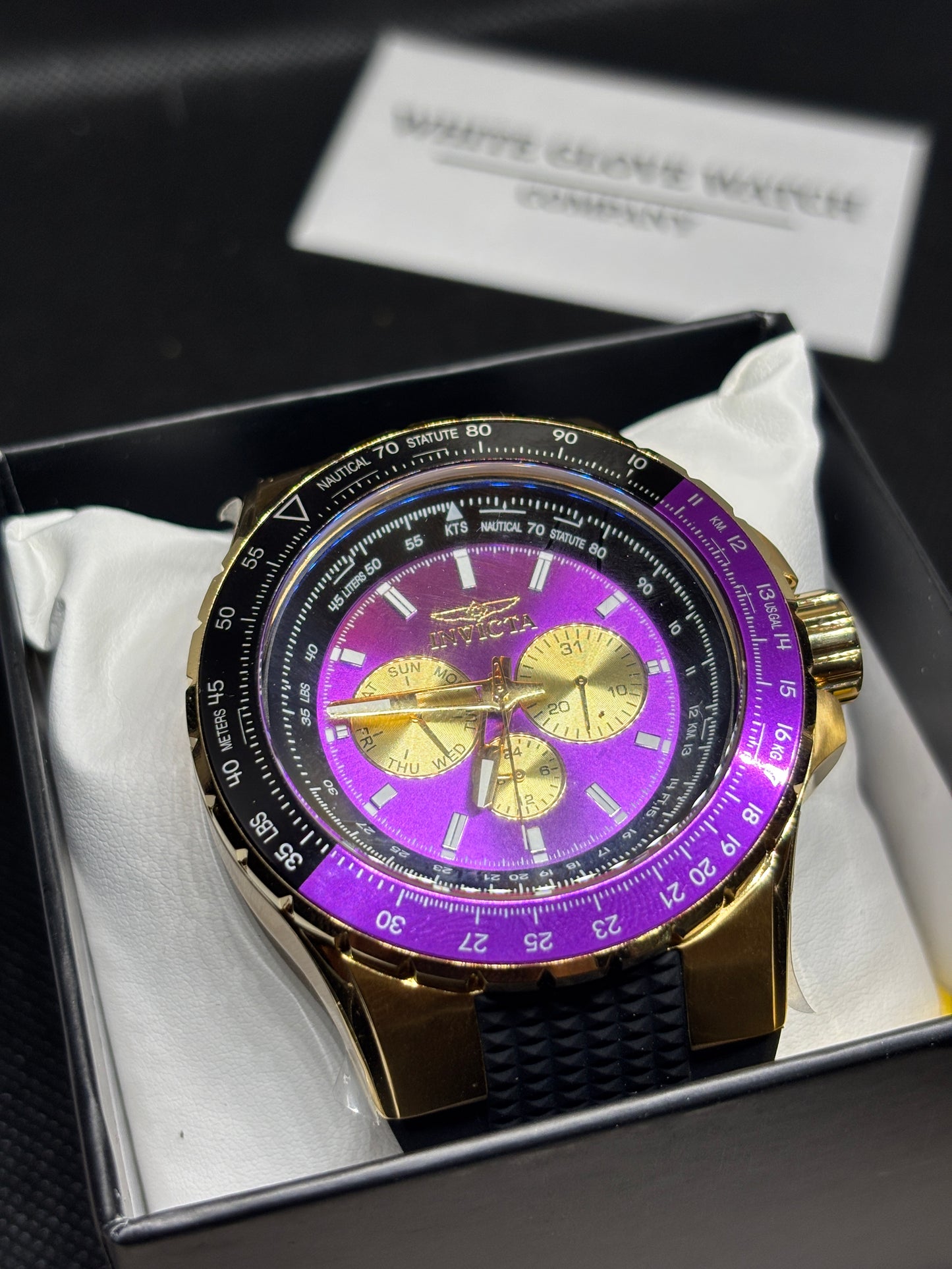 NEW - Invicta Pro Diver Purple + Gold