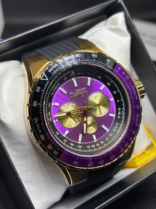 NEW - Invicta Pro Diver Purple + Gold