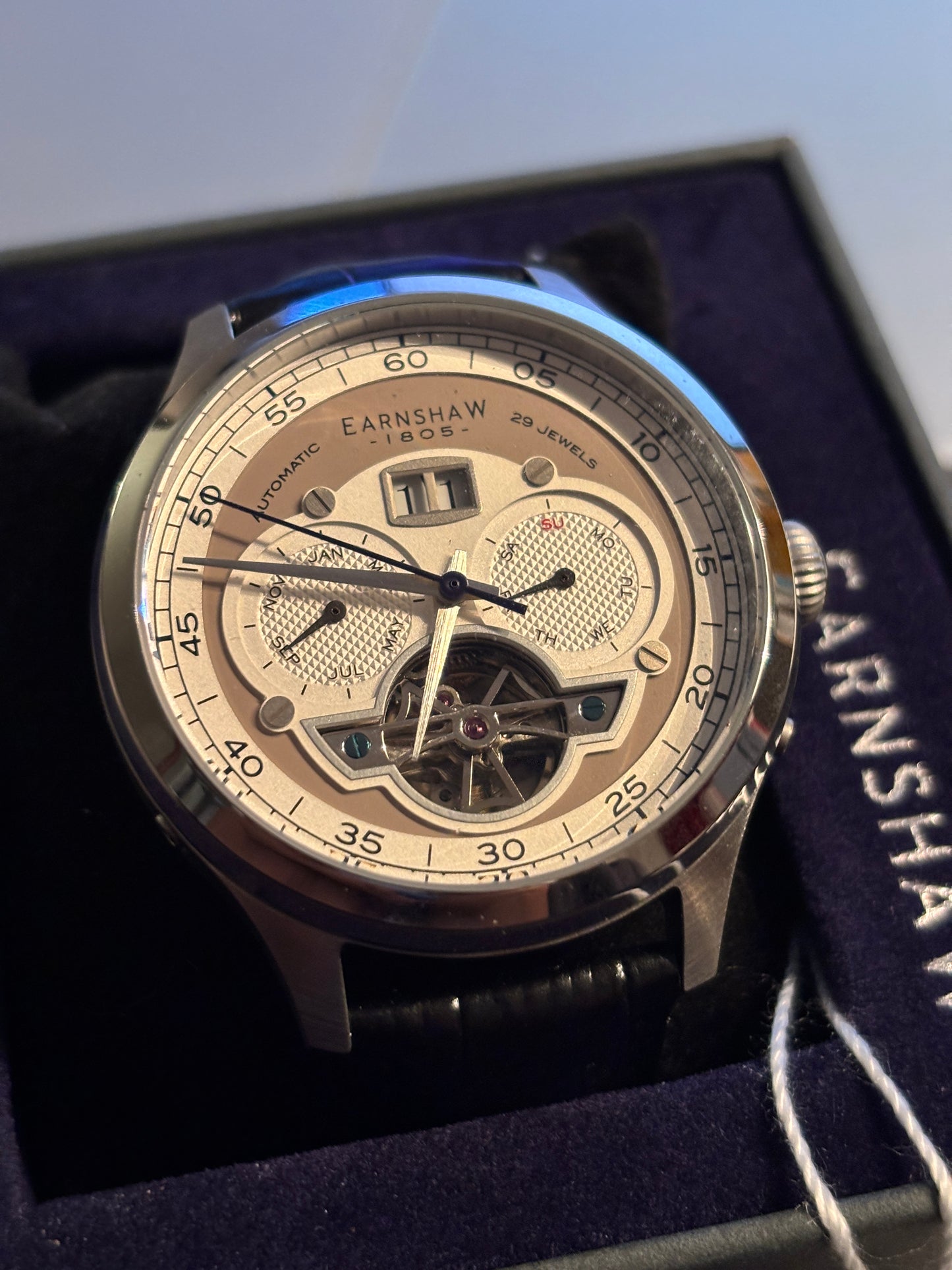 NEW - Thomas Earnshaw Baron Heather Gray Watch