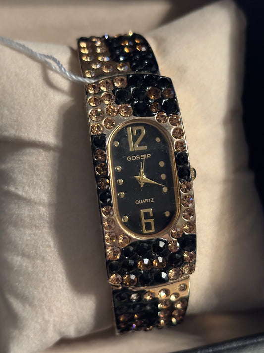 GOSSIP - Women's Gold + Black Cuff Watch