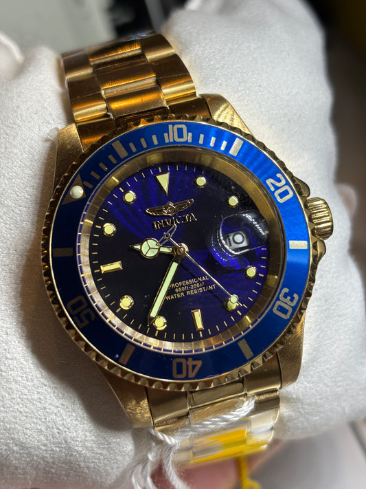 Invicta Pro Diver 40mm Gold Band