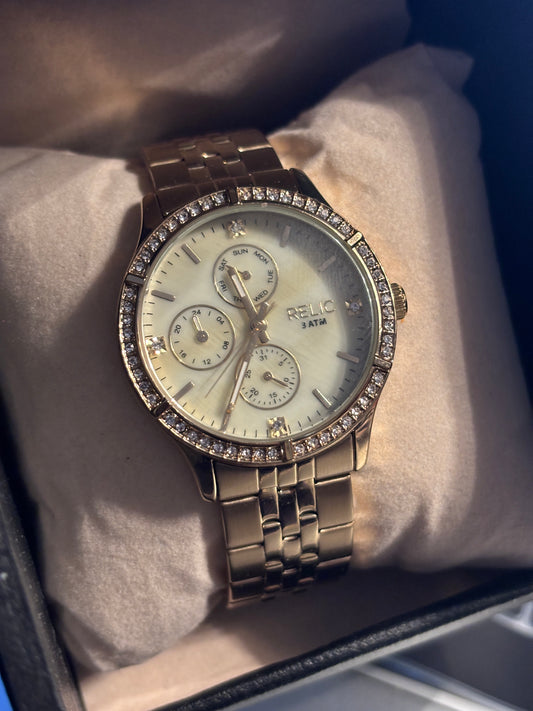 Relic by Fossil Women's Maeve Gold Crystal
