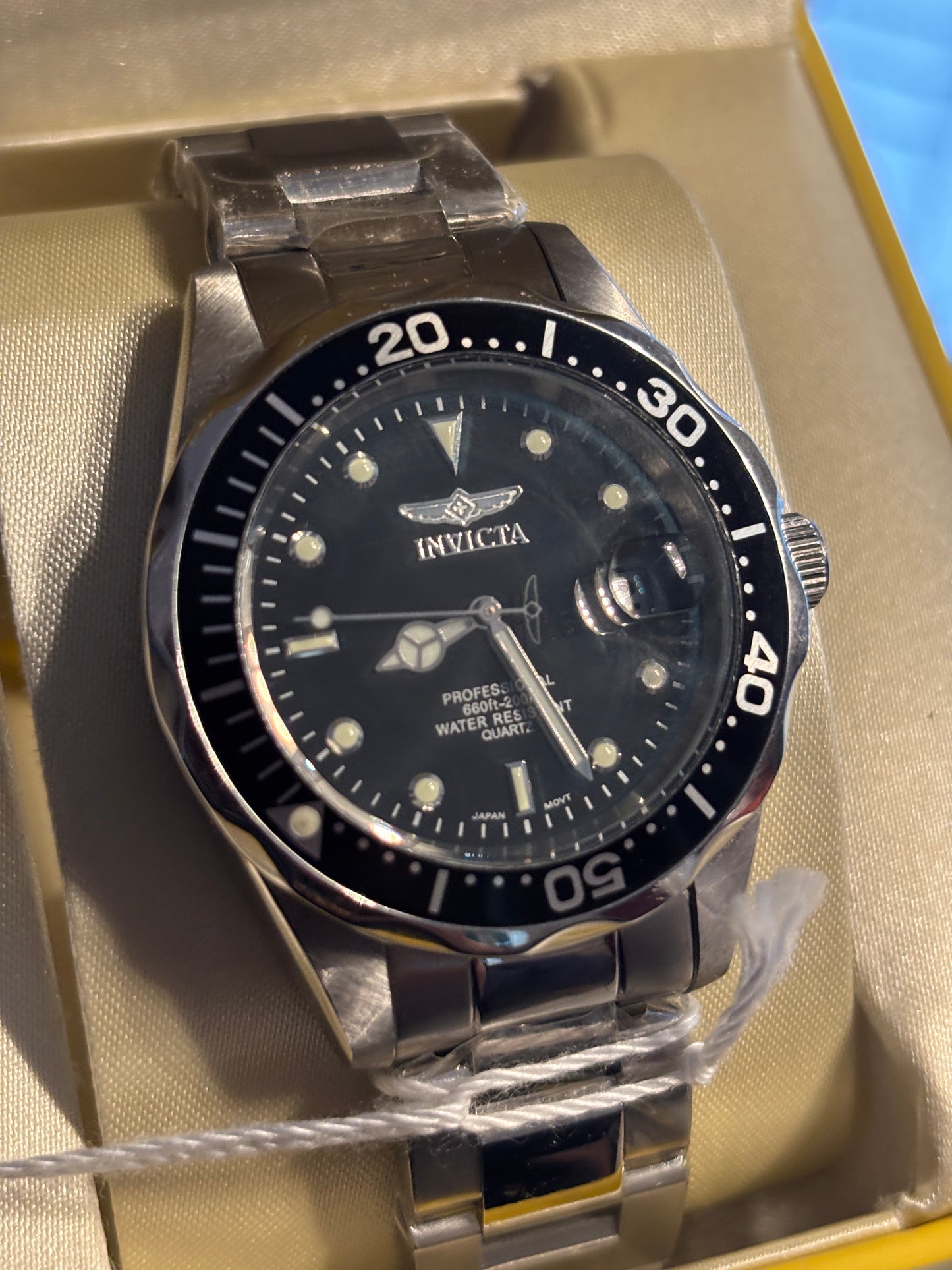 Invicta Pro Diver SS Black 37.5mm