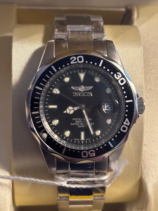 Invicta Pro Diver SS Black 37.5mm