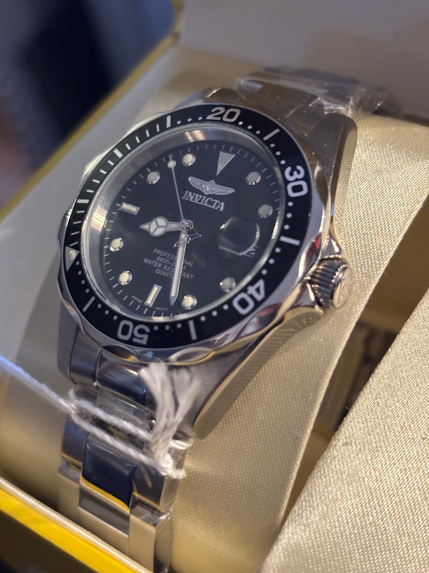 Invicta Pro Diver SS Black 37.5mm