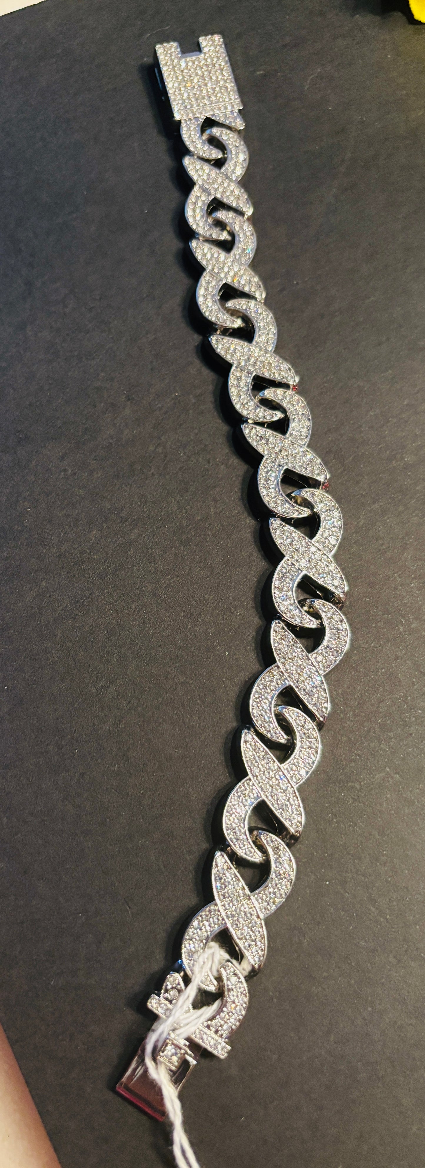 Iced Twist Links 8.5" Bracelet
