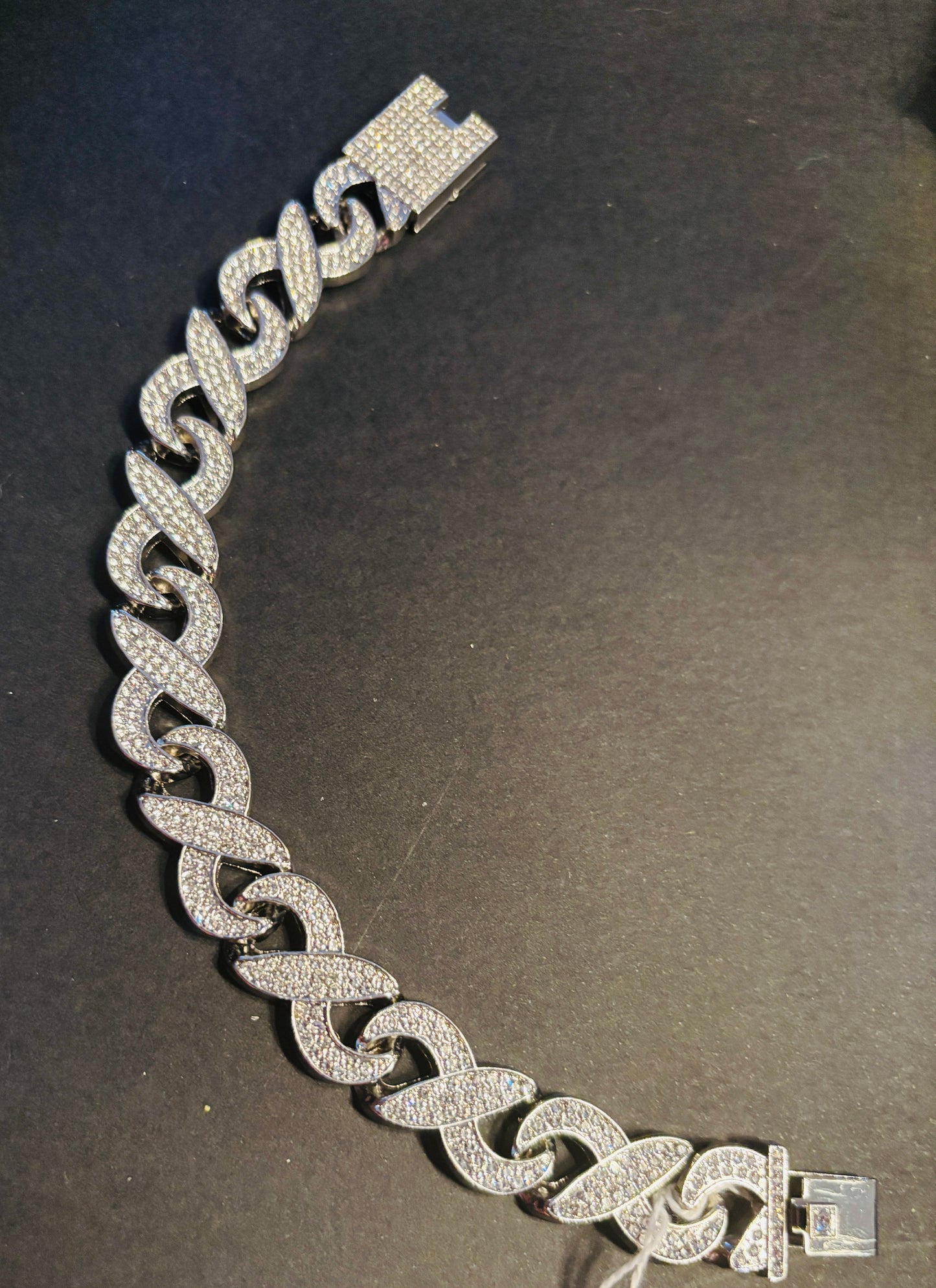 Iced Twist Links 8.5" Bracelet