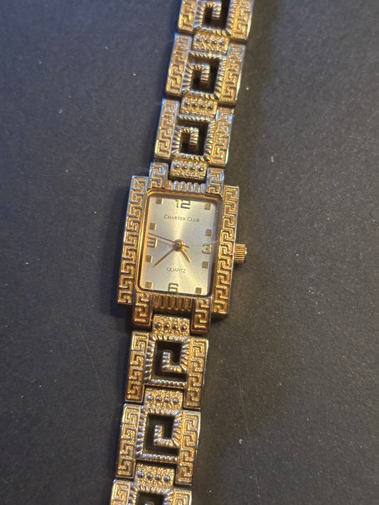 Charter Club Women's Aztec Gold Watch