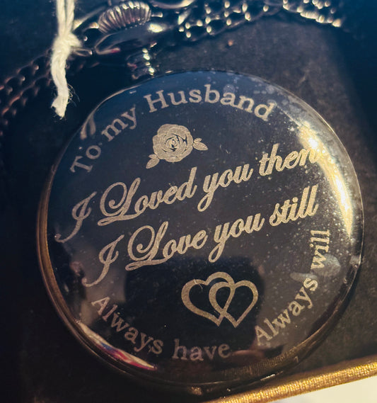 To My Husband Pocket Watch
