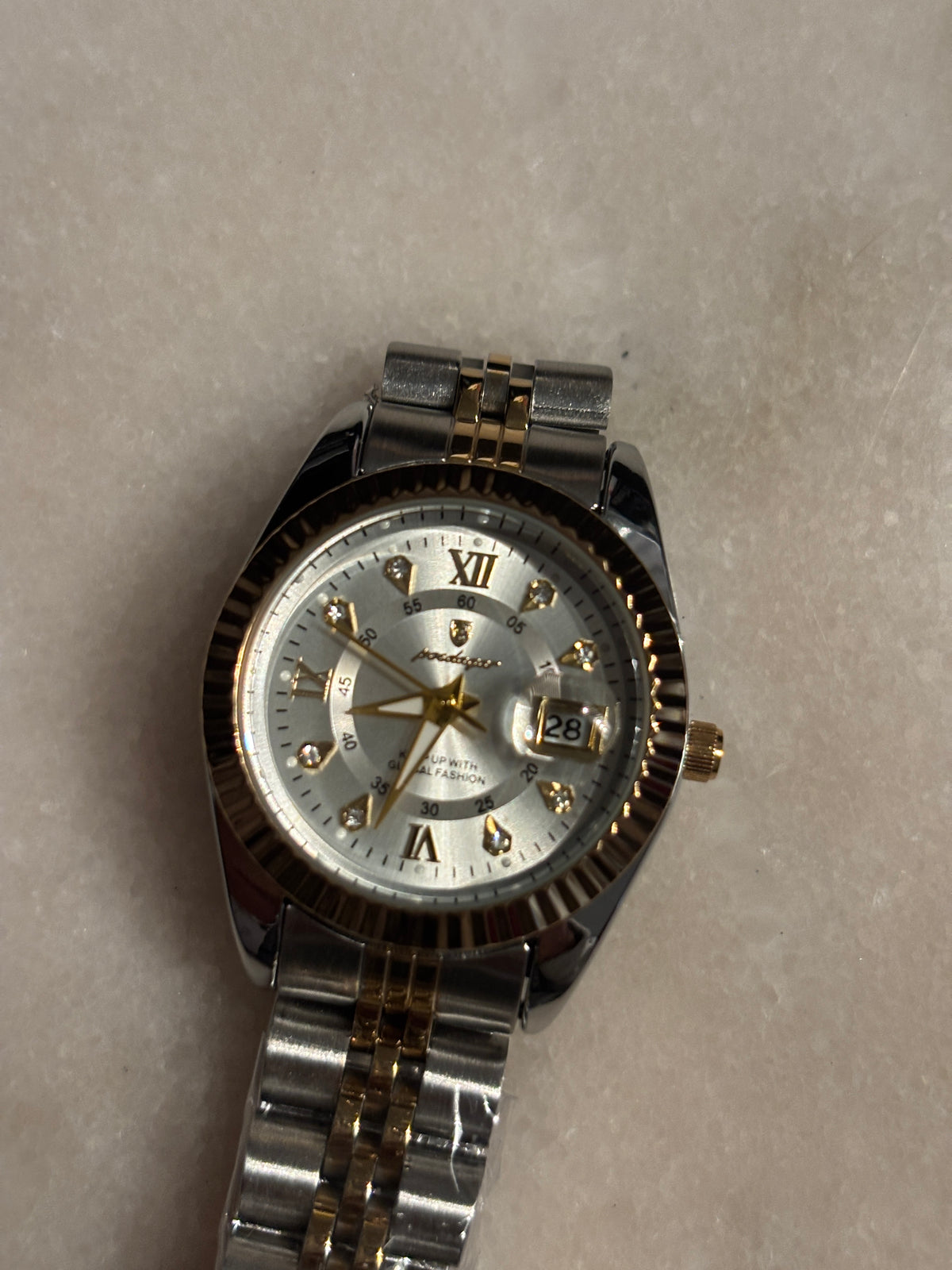 NEW Ladies Poedagar Dual-Tone Quartz Watch