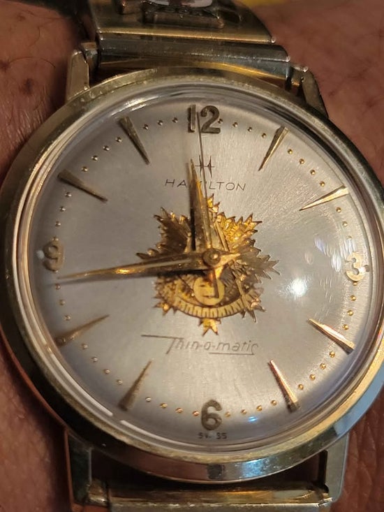 Vintage Hamilton - Thin o Matic w/ Masonic Emblems
