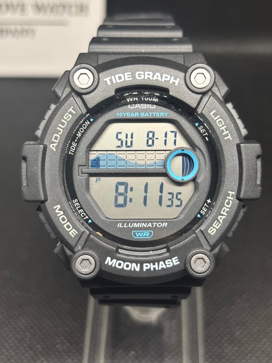 USED - Casio WS-1300H-1AV, Tide Graph/Moon Phase Resin Watch
