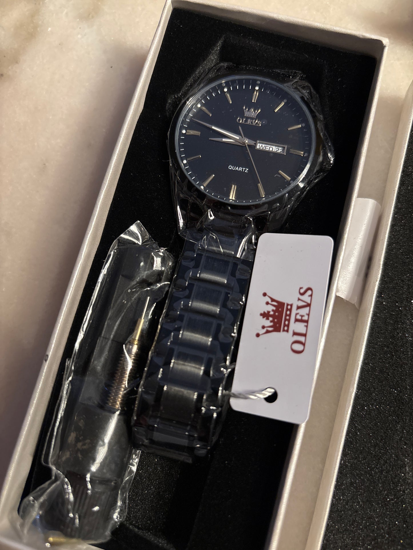 OLEVS Black Men’s Watch