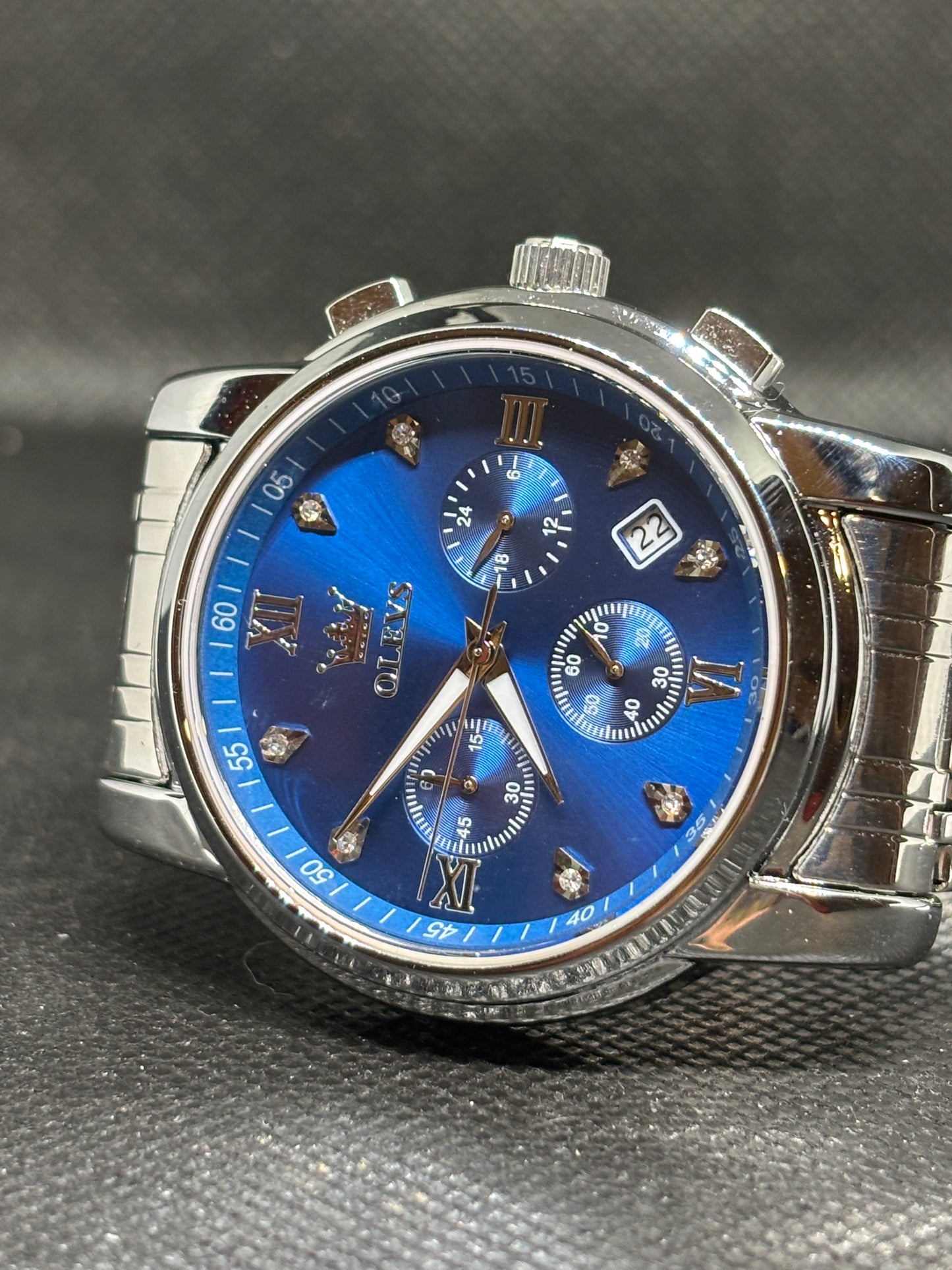 NEW OLEVS Chronograph - Blue 41mm