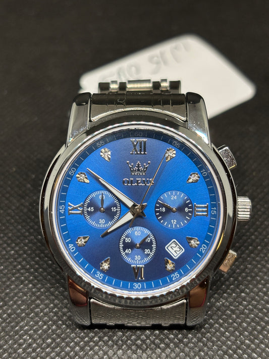 NEW OLEVS Chronograph - Blue 41mm