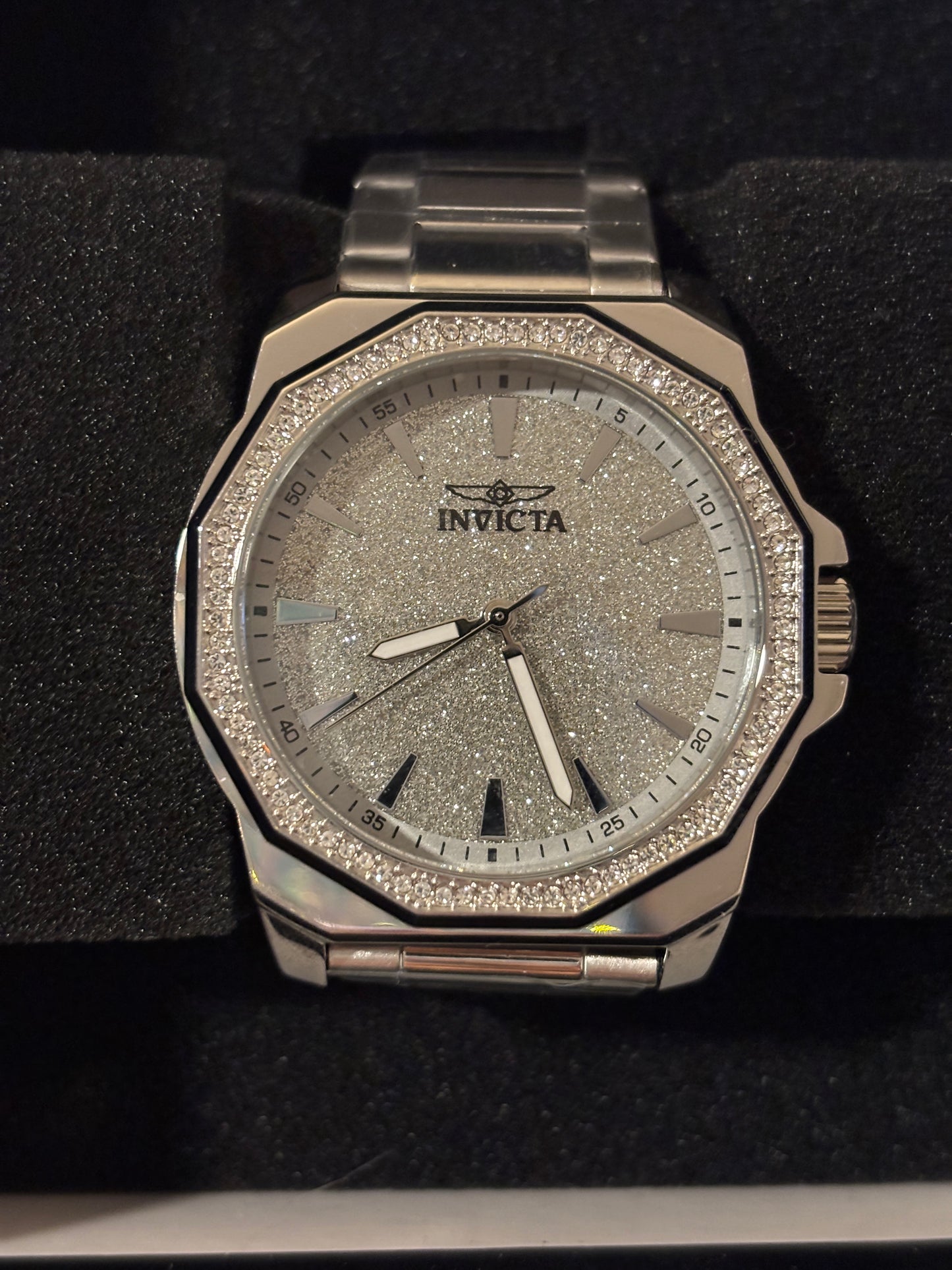 NEW Invicta Speedway - Iced Silver 42mm