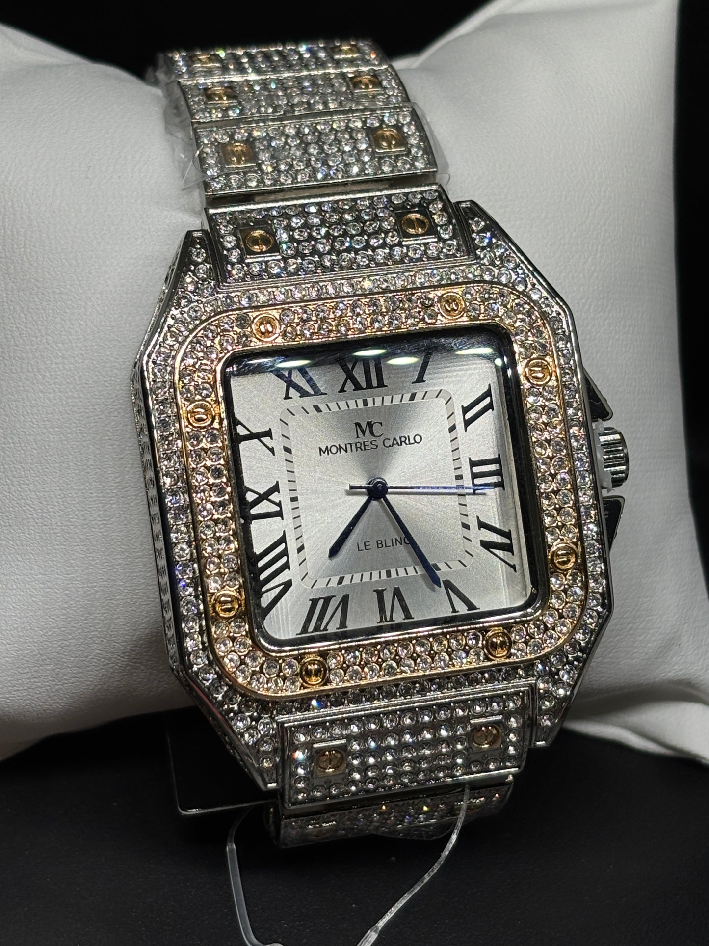 NEW Montres Carlo Silver Watch - 54mm