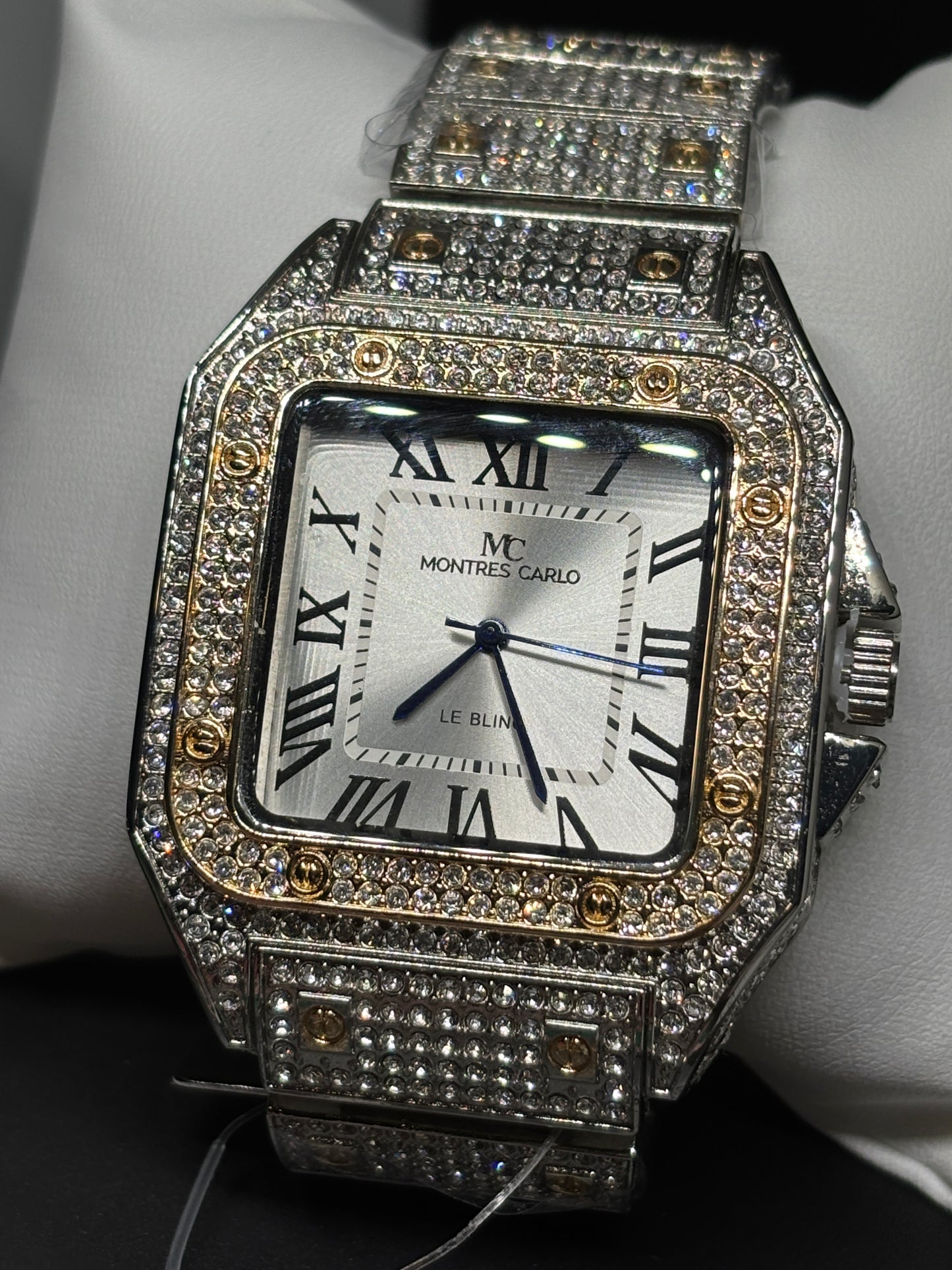 NEW Montres Carlo Silver Watch - 54mm