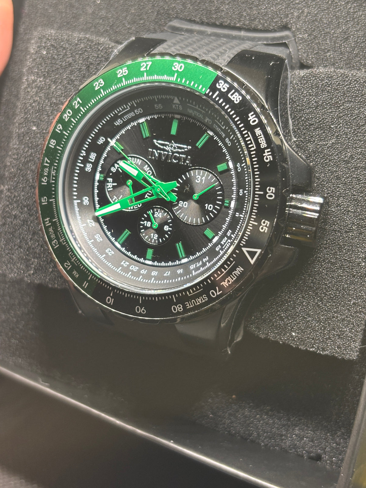 NEW Invicta Aviator - 50mm - Green & Black