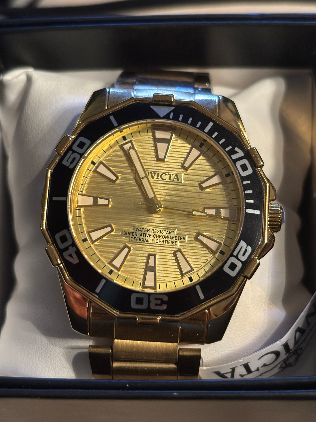 NEW - Invicta Meridian Diver - Gold and Black - 46mm