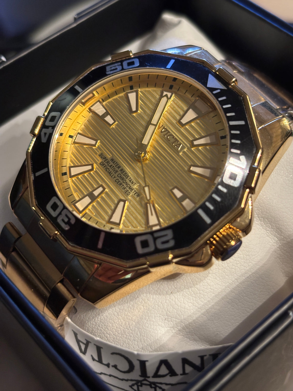 NEW - Invicta Meridian Diver - Gold and Black - 46mm