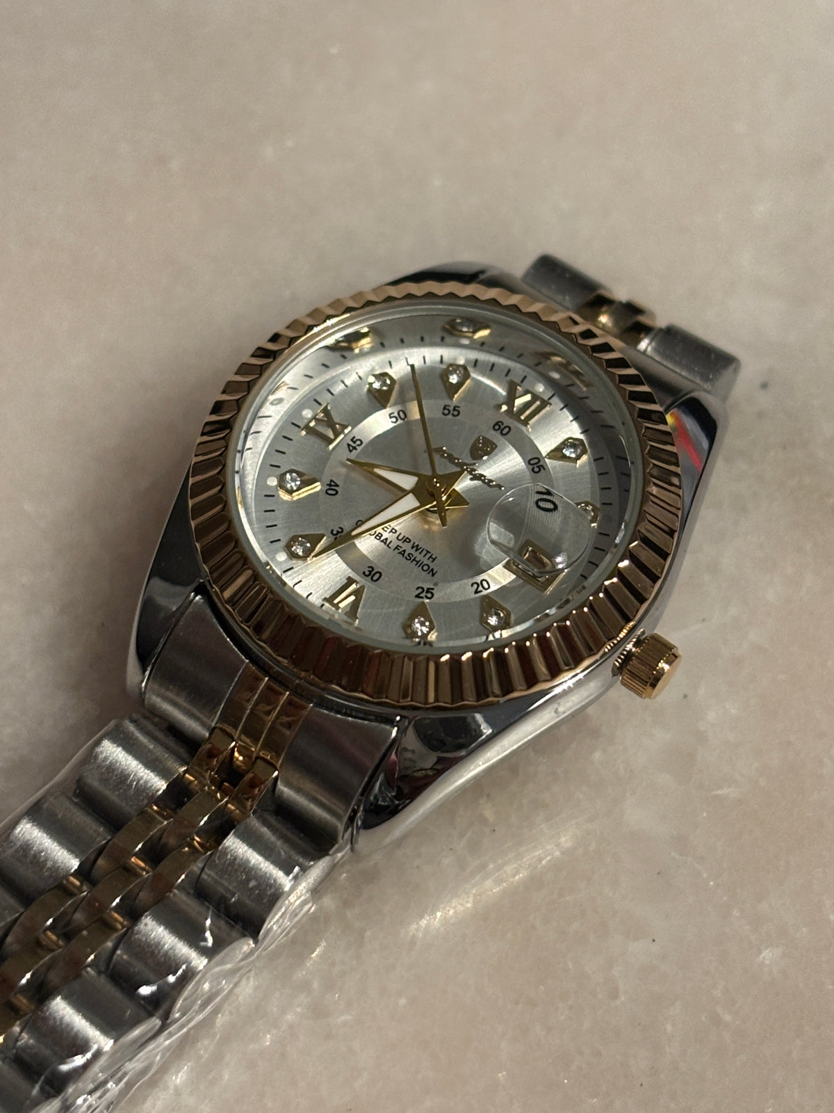 NEW Ladies Poedagar Dual-Tone Quartz Watch