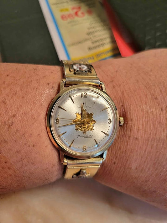Vintage Hamilton - Thin o Matic w/ Masonic Emblems
