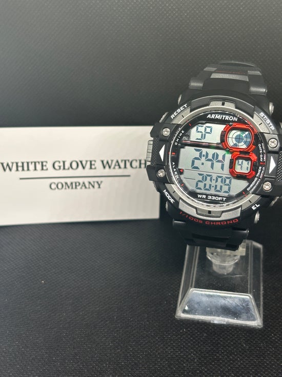 USED - Armitron Men's Sport Black Round Wristwatch