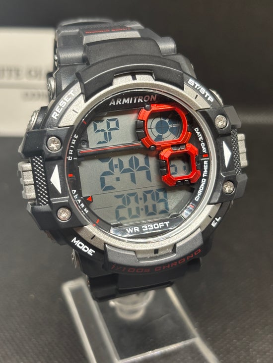 USED - Armitron Men's Sport Black Round Wristwatch